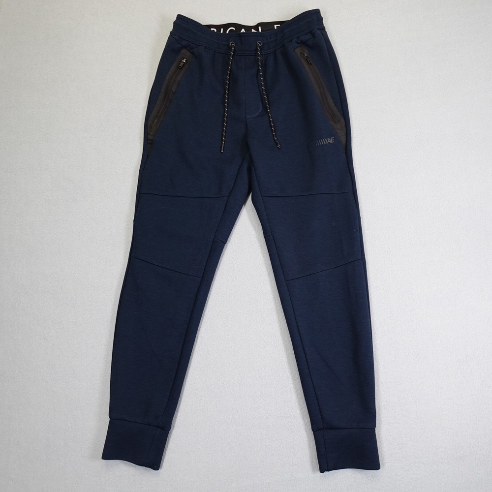 American Eagle Joggers Women Small Blue Activewear Pants Tech Fleece Sweatpants